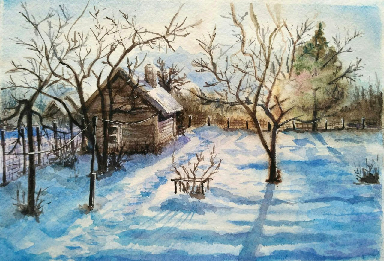 Зимний сад - Картины и иллюстрации акварелью - Павлова Мария
